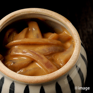 Kogashi Shoyu Ika Shiokara（Ika Shiokara squid with charred soy sauce）