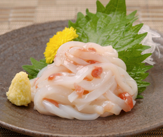 Squid Sashimi tossed in Katsuo(bonito) Shuto