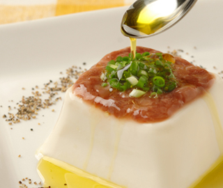 Shuto topped on Tofu Italian Style