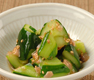 Gently Smashed Cucumbers with tossed in Shuto